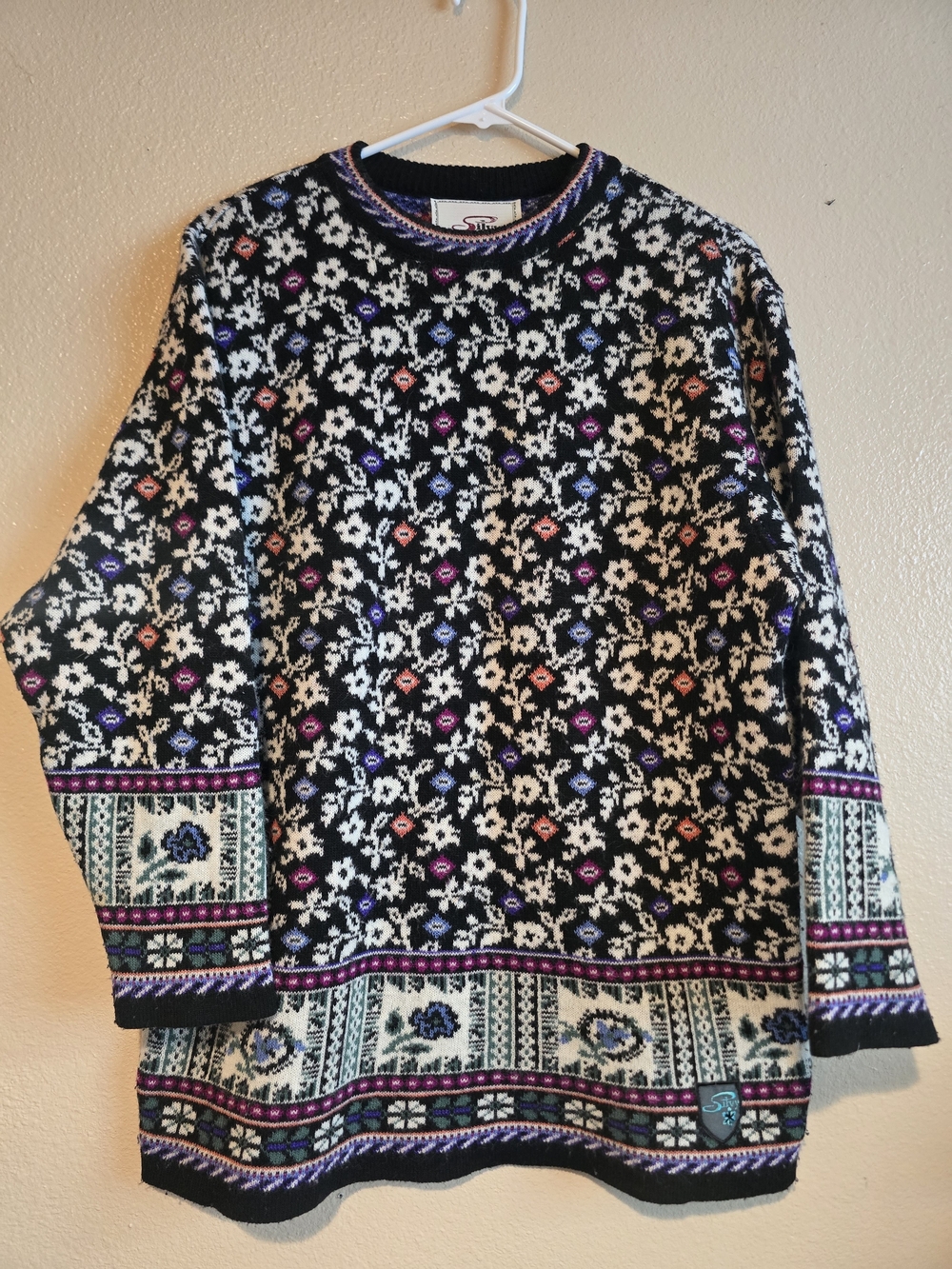 Vintage Silvy Italian Made Floral Sweater